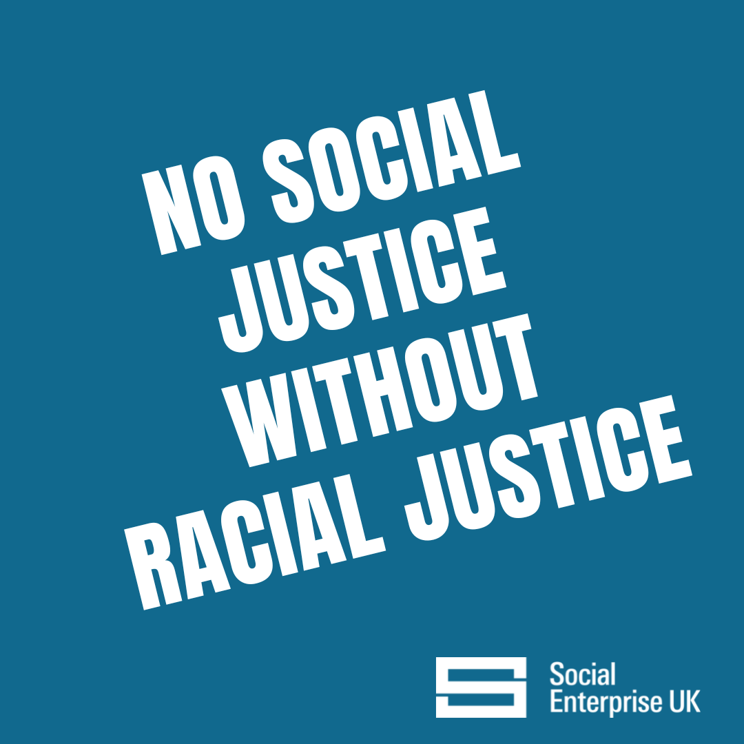 JEDI statement graphic - no social justice without racial justice