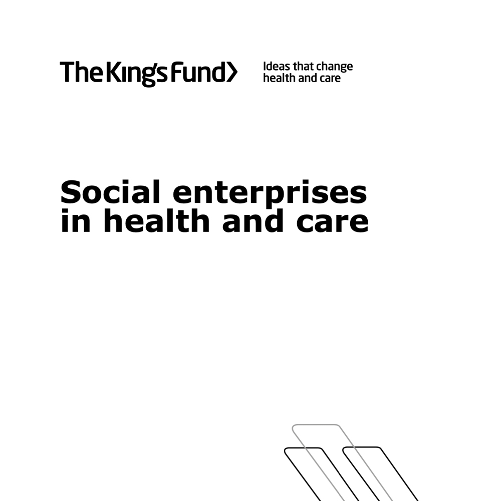 Social enterprises in health and care report cover