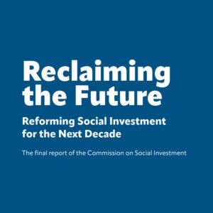 Commission on Social Investment report front cover