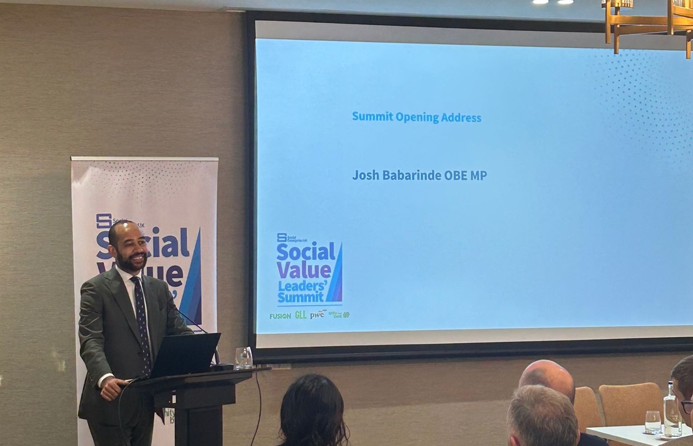 Josh Babarinde MP at Social Value Leaders Summit