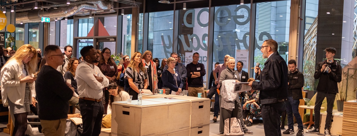 Peter Holbrook from Social Enterprise UK addressing a network meeting