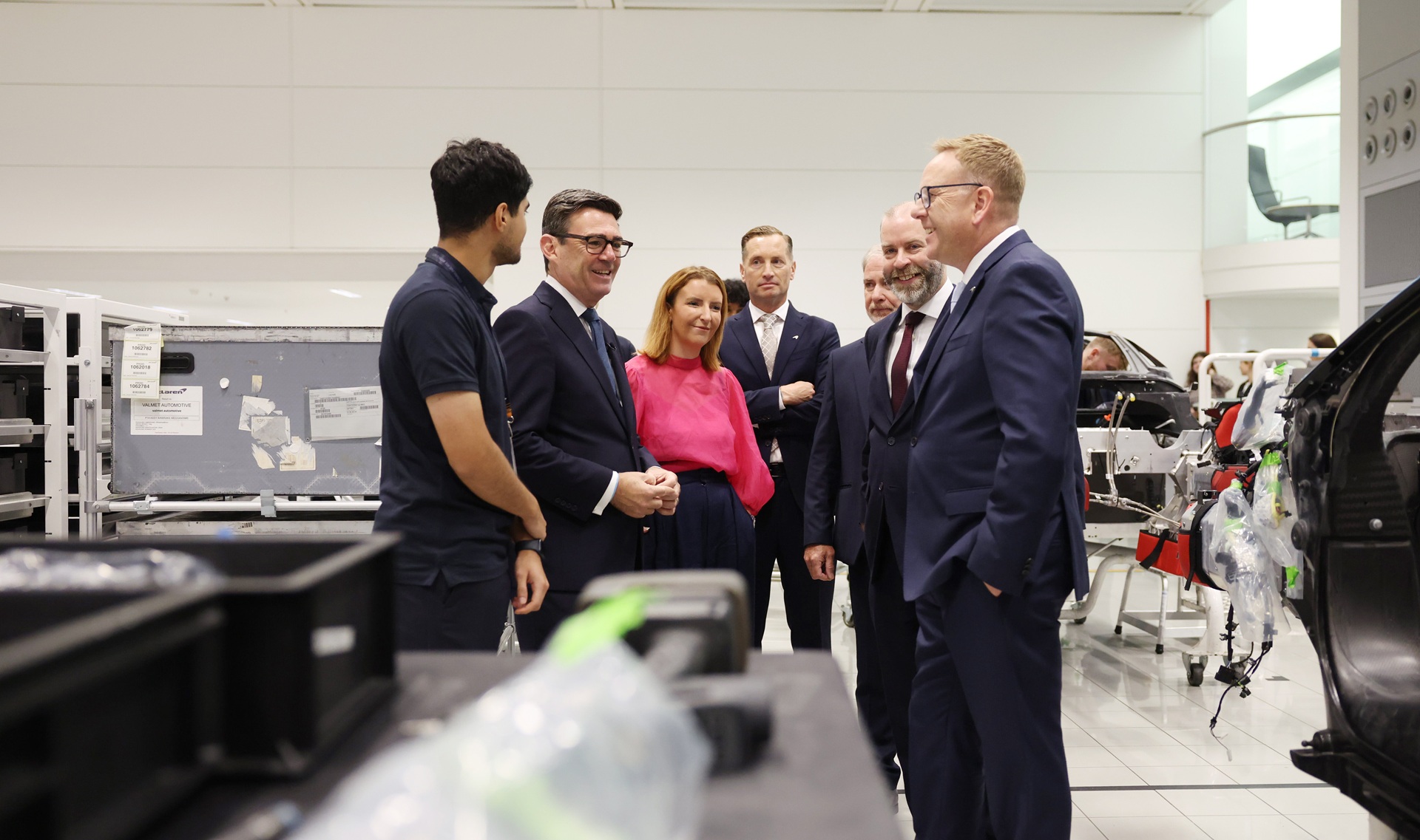 Prime Minister Andy Burnham visits McLaren Technology Centre